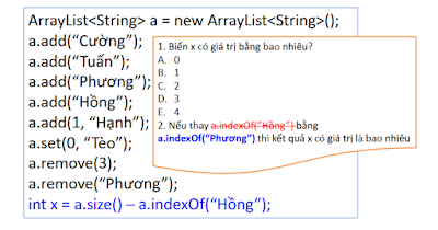 trắc nghiệm trong lập trình java