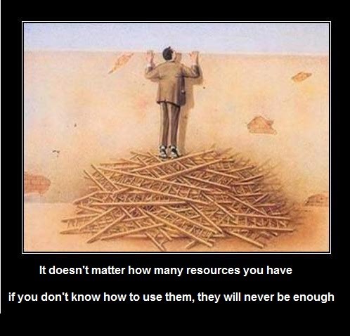 It Doesn't Matter How Many Resources You Have - If You Don't Know How To Use Them They Will Never Be Enough