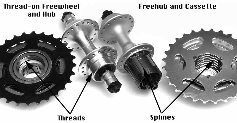 Aleoca R2R Rear Hub Cup Cone Bearings and threadon freewheel