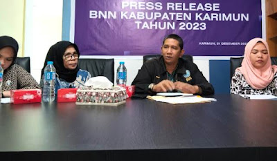 Kepala BNNK Karimun, Menyampaikan Kinerja Selama Tahun 2023