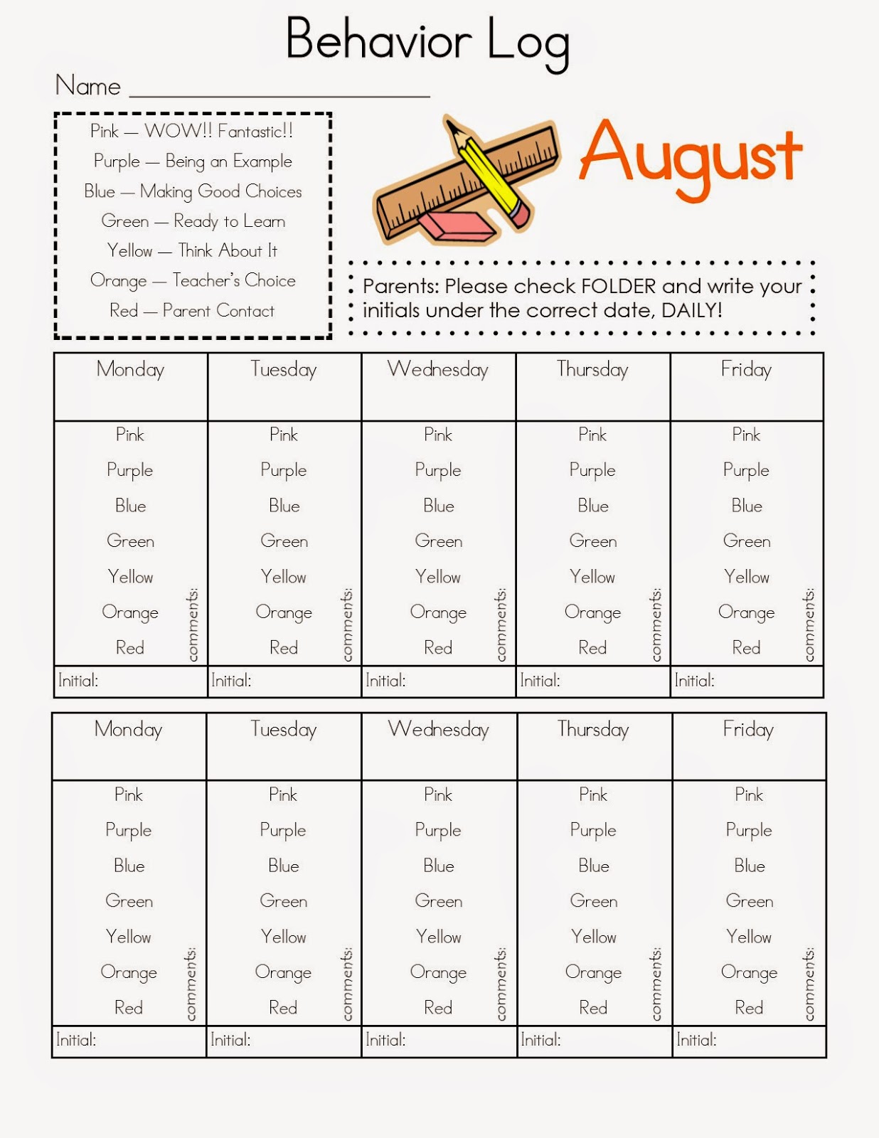 http://www.teacherspayteachers.com/Product/Classroom-Management-Behavior-Chart-Behavior-Logs-and-Sticker-Charts-1396715