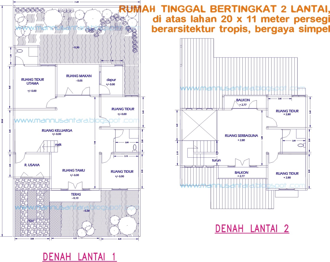 Rumah Minimalis Klasik Modern Terbaru Denah Rumah Bertingkat