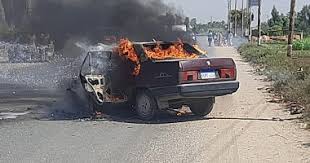 السيطرة على حريق سيارة ملاكي بسوهاج