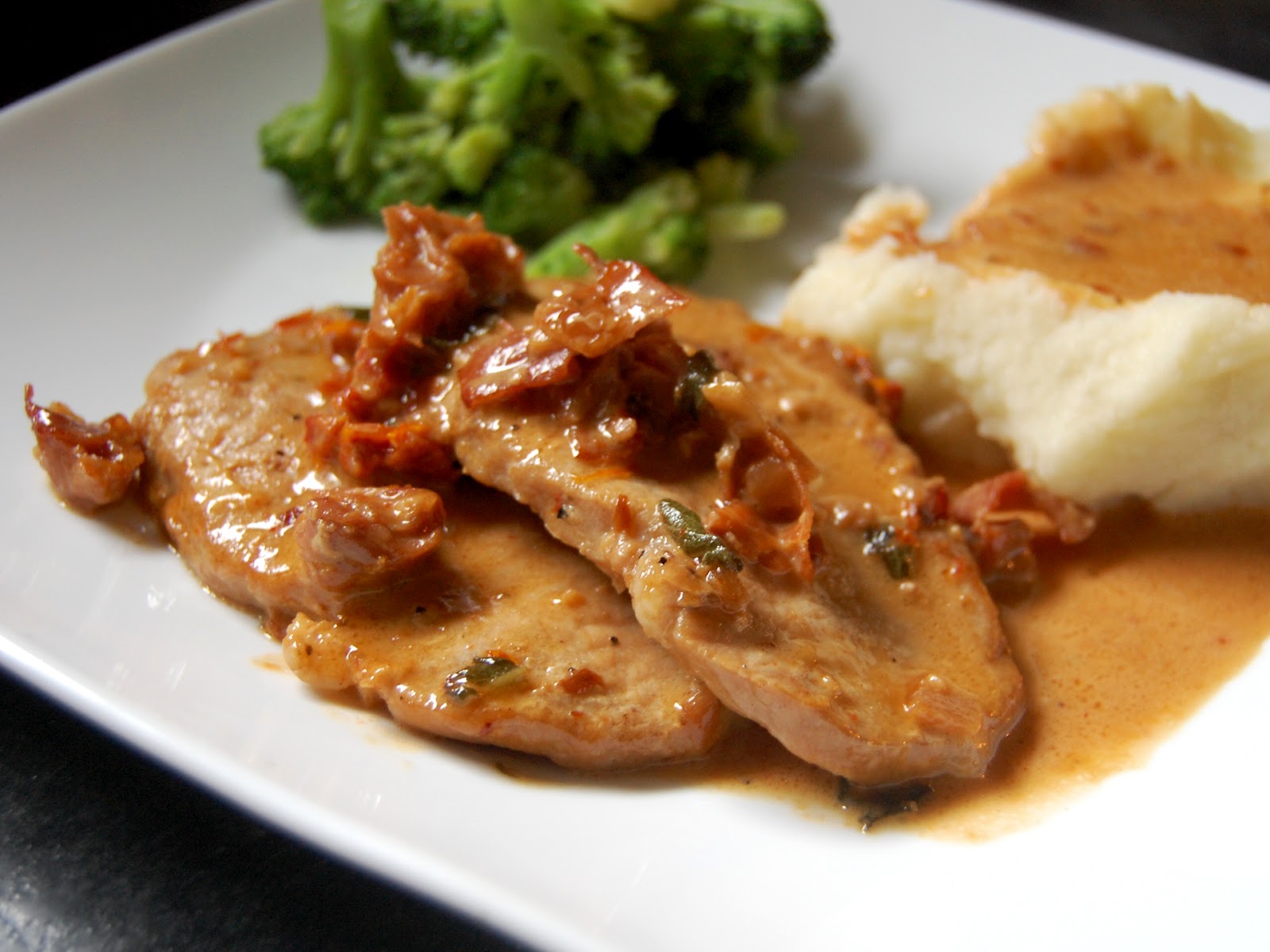 Cassie Craves: Pork Loin Chops with Prosciutto Cream Sauce