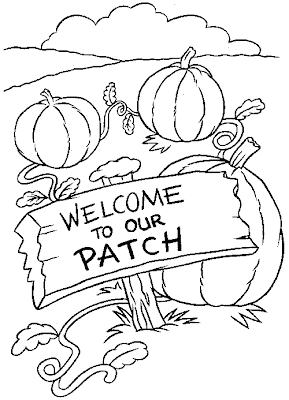 transmissionpress: Pumpkin Patch Coloring Page