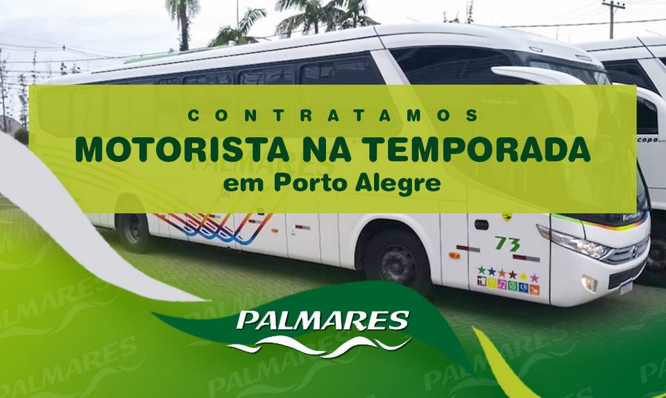 Expresso Palmares abre vagas para Motoristas em Porto Alegre