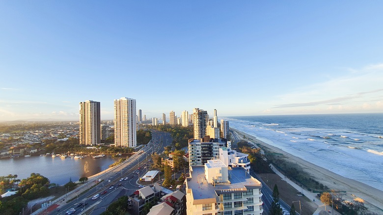 a bird's eye view photo of Gold Coast Queensland