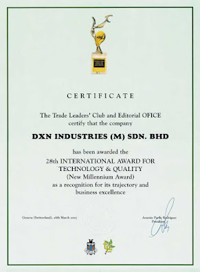 Premios de reconocimientos estrictos de DXN Internacional