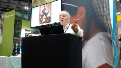 Speaker on the FamilySearch stand