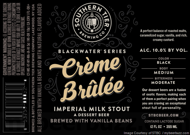 Southern Tier Updating Blackwater Series Crème Brûlée 12oz & 500ml Bottles