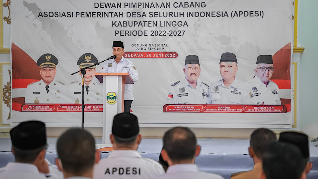 Bupati Lingg Menghadiri Pengukuhan Pengurus DPC APDESI Kabupaten Lingga