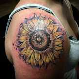 Tattoos Sunflowers Shoulder