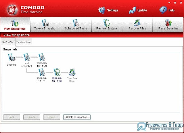 Comodo Time Machine : un puissant logiciel de restauration de votre système