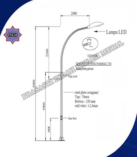 Harga Tiang Pju Antik Dekoratif Oktagonal 5 Meter