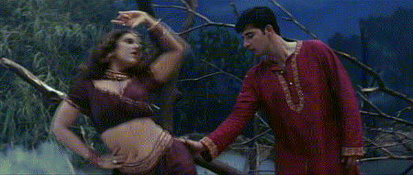 Actress Rambha Hot Sexy GIF Images:Best Navel & Cleavage Showing Photos Ever