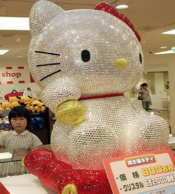 Swarovski Crystals Studded Hello Kitty ‘Maneki Neko’ Doll