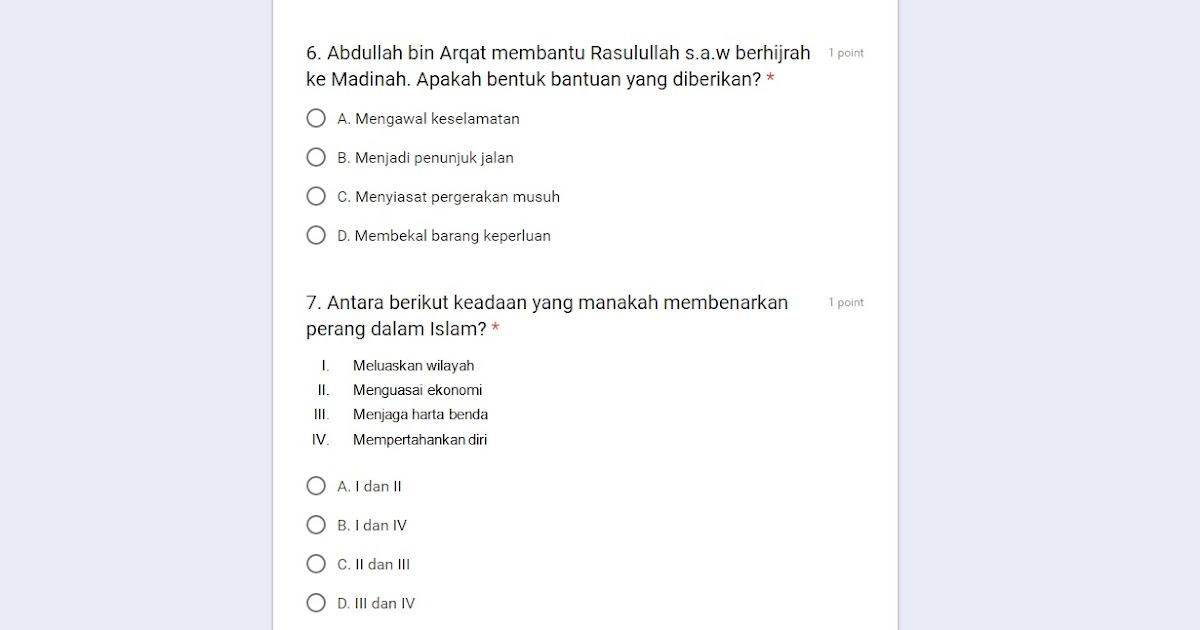 Contoh Soalan Google Form - J Contoh