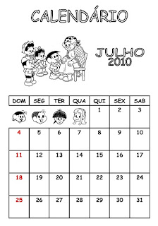 calendario turma da monica 2010