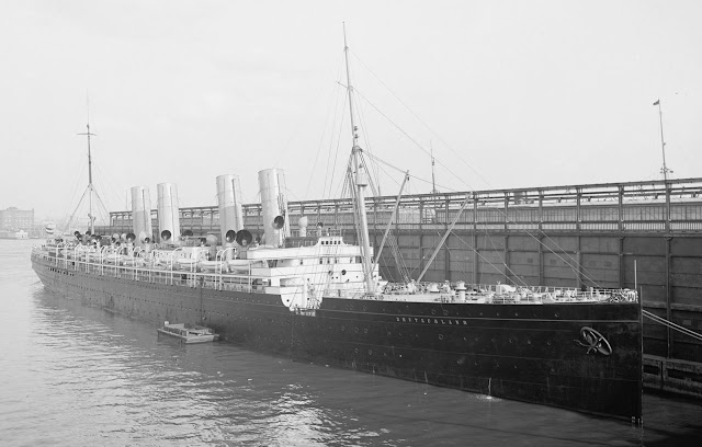 ss DEUTSCHLAND at her pier in Manhattan