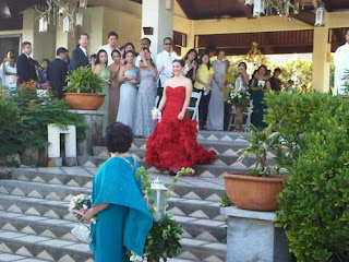 Regine walking down the aisle