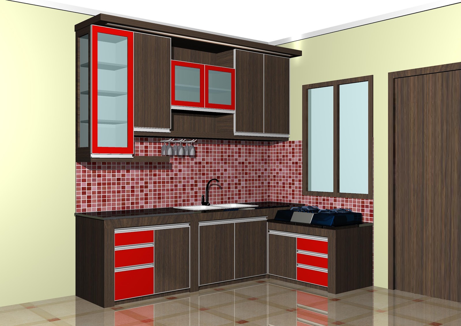 Design Dapur Leter L Gambar Desain Rumah Minimalis