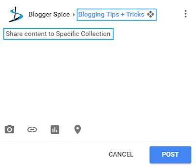 share content on G+ collection