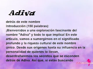 significado del nombre Adiva