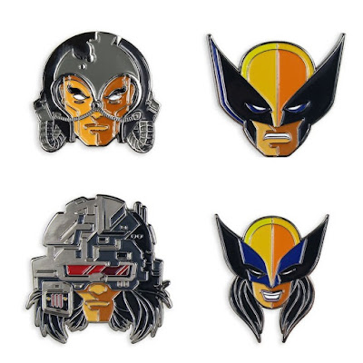 Wolverine Marvel Portrait Enamel Pin Series by Tom Whalen & Mondo – Wolverine (Blue Suit), Weapon X, All-New Wolverine (X-23) & Professor X (with Cerebro)