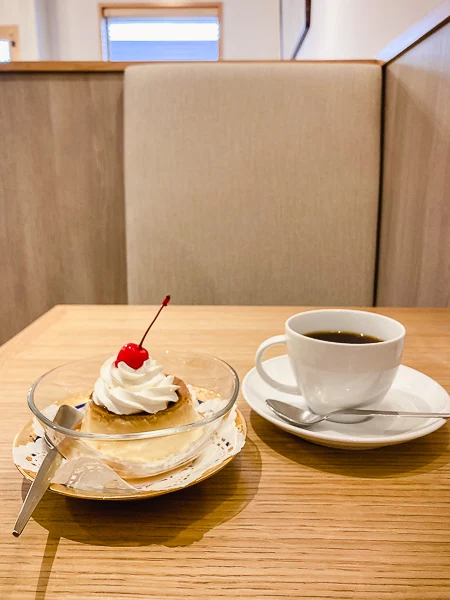 浅草の老舗喫茶店『金龍』プリンとコーヒー