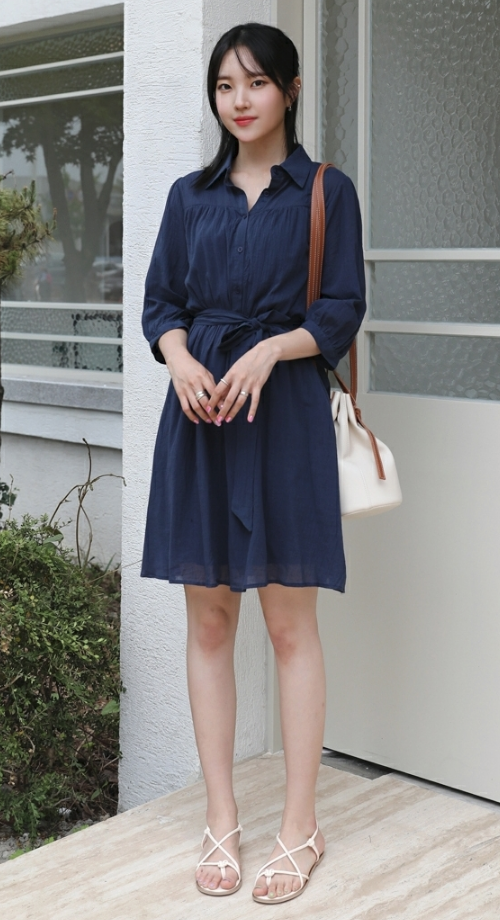 Tie-Waist Shirt Dress