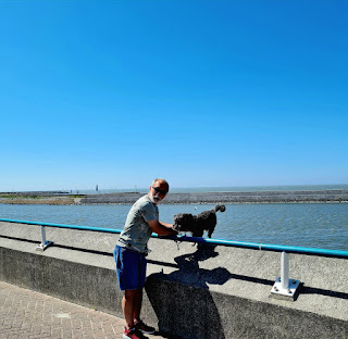 Mit Bootshund in Harlingen