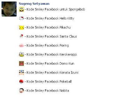 Kode Smiley Facebook Terbaru