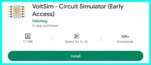 تطبيق محاكاة الدوائر الإلكترونية Voltisim circuit simulator