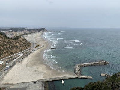 塩屋埼灯台から北側を望む