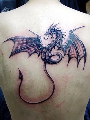 dragon tattoo thigh. Dragon Tattoos On Back