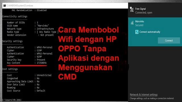 Cara Membobol Wifi dengan HP OPPO Tanpa Aplikasi