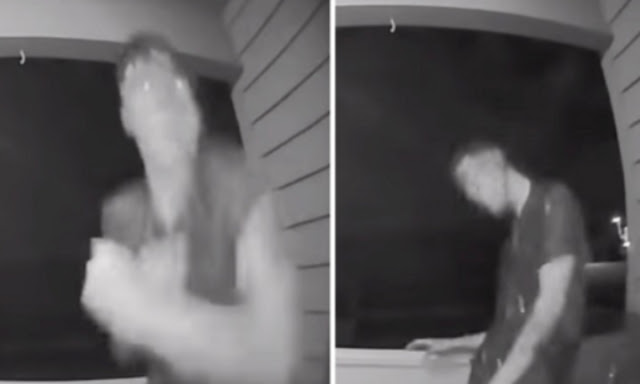 Deja cámara grabando la puerta de su casa y grabo un Zombie,  termina con los pelos de apunta, video causa pánico