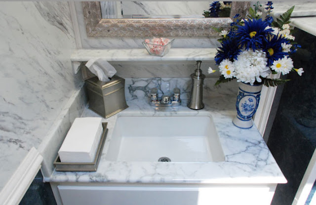 Sink with Floral Arrangement