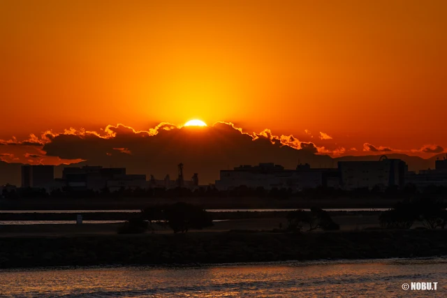 夕日のダイヤモンド富士～葛西臨海公園