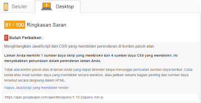 Cara Efektif Mengatasi Render Blocking JavaScript Jquery Library