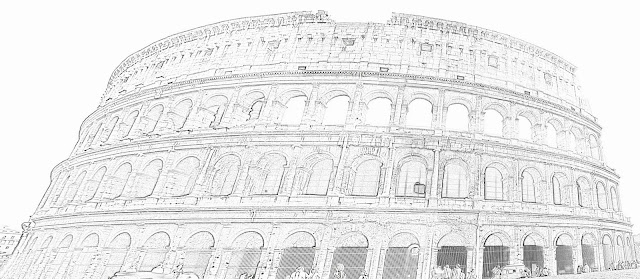 Colosseum sketch front view