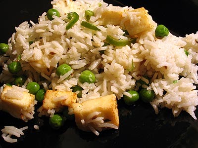 Rice with Paneer and Peas | Lisa's Kitchen | Vegetarian Recipes