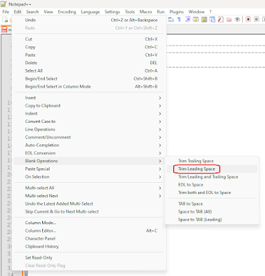 SQL Statement Collection for SAP HANA - The output is right aligned