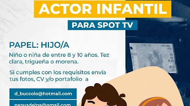 CASTING en LIMA: Se busca NIÑO/A entre 6 y 10 años y ACTOR rol PAPÁ y ACTRIZ rol MAMÁ para SPOT PUBLICITARIO