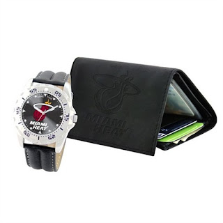 Miami Heat NBA Men's Wallet & Watch Gift Set