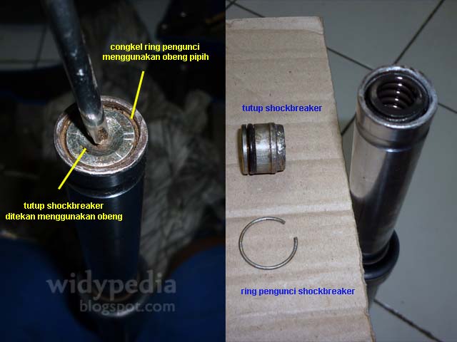 Memperbaiki Shockbreaker Depan Motor Supra X 100 cc OTOMEDIA