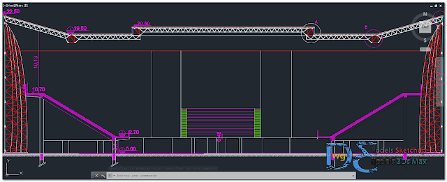 Sports Hall in AutoCAD 