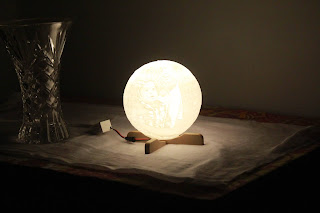 Personalized 3D Moon Lamp with Photo Print