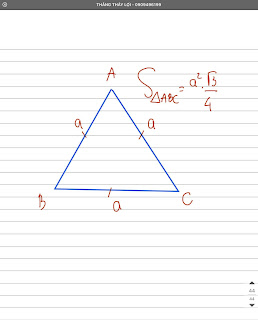 Công thức cách tính diện tích hình tam giác đều