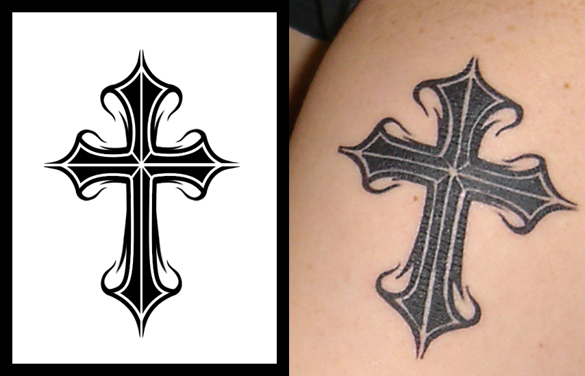 Latest Cross Tattoo Design